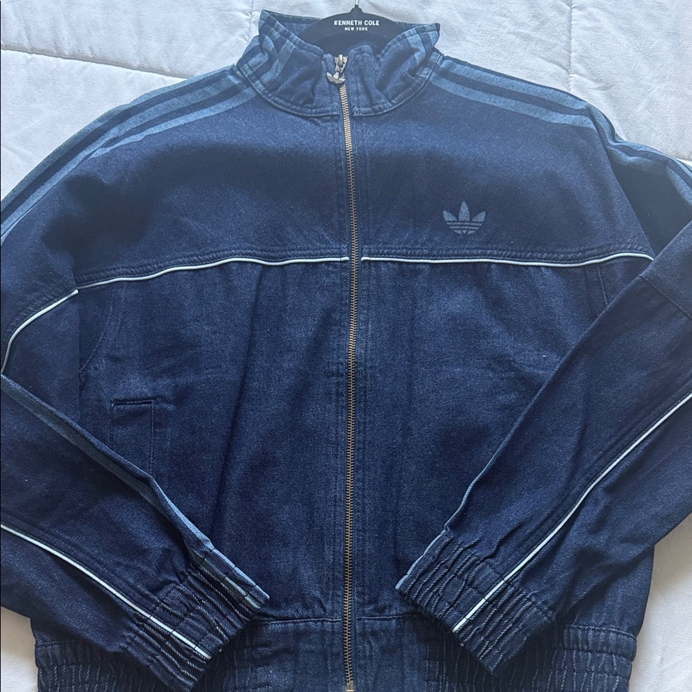 Adidas women Dark Blue Windbreaker Jacket